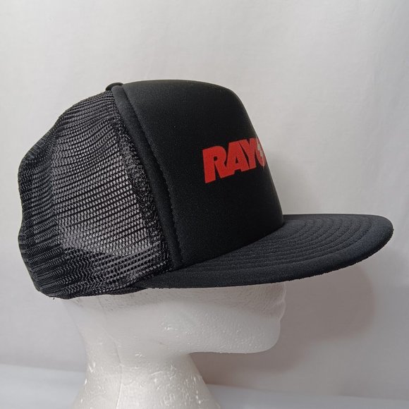 Vintage Rayovac Batteries Trucker Cap Black Red Snap Back Foam Players Taiwan - Picture 5 of 13